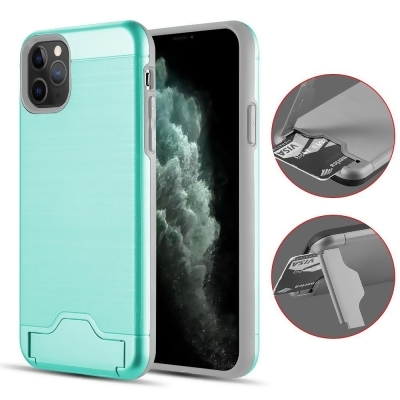 iPhone TCAIP11M-CTG3-TL Kardcase Protective Hybrid 2 in 1 Card To Go 2nd Generation Credit Card Case with Silk Back Plate for iphone 11 Pro Max - Teal 