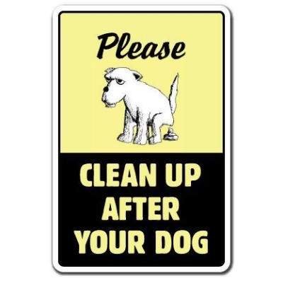 SignMission Z-A-Pleasecleanup 7 x 10 in. Clean Up After Your Dog Aluminum Sign 