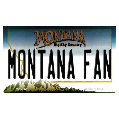 Smart Blonde M-12860 3.5 x 2 in. Montana Fan Novelty Metal Magnet 