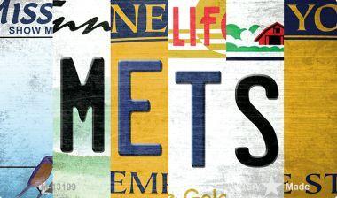 Smart Blonde M-13199 3.5 x 2 in. Mets Strip Art Novelty Metal Magnet 