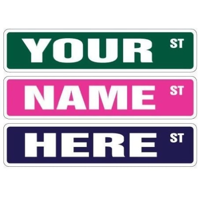 SignMission SS-CUSTOMSS1 4 x 18 in. Any Name Street Sign 