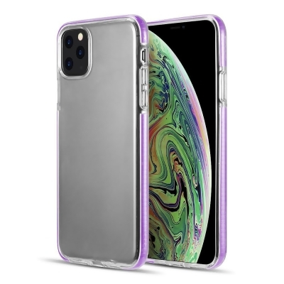 iPhone TCAIP11M-IVB2-PP The Invisible Bumper Ultra Thin Hybrid Case with White Inner Flex Protective Frame for iphone 11 Pro Max - Purple 
