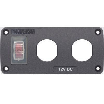 Blue Sea Systems BS-4364 Two Blank Openings Water-Resistant Accessory Exterior Panel 