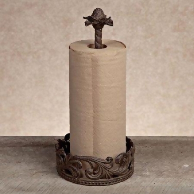GG Collection 90782 Paper Towel Holder in Acanthus Leaf Cast Metal 