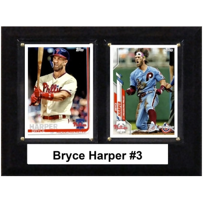 C&I Collectables 68HARPERPH 6 x 8 in. MLB Bryce Harper Philadelphia Phillies Two Card Plaque 