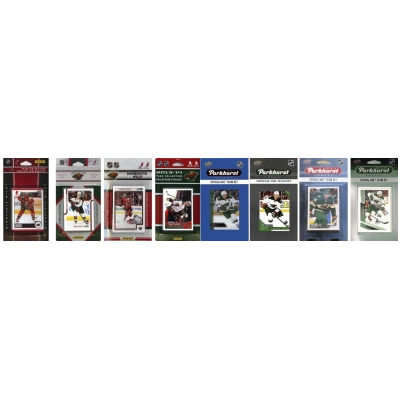 C&I Collectables WILD819TS NHL Minnesota Wild 8 Different Licensed Trading Card Team Set 