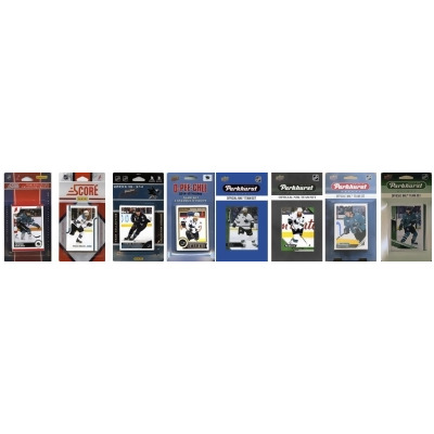 C&I Collectables SHARKS819TS NHL San Jose Sharks 8 Different Licensed Trading Card Team Set 