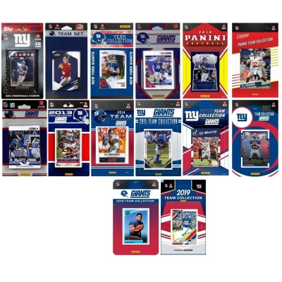 C&I Collectables NYG1419TS NHL New York Giants 14 Different Licensed Trading Card Team Set 