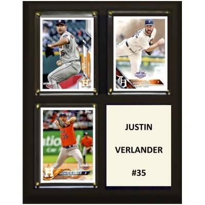 C&I Collectables 810VERLANDHOU 8 x 10 in. NHL Justin Verlander Arizona Coyotes Three Card Plaque 