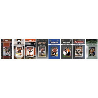 C&I Collectables FLYERS819TS NHL Philadelphia Flyers 8 Different Licensed Trading Card Team Set 