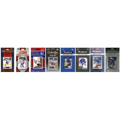 C&I Collectables NYR819TS NHL New York Rangers 8 Different Licensed Trading Card Team Set 