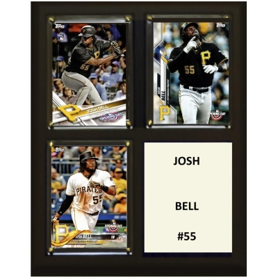 C&I Collectables 810JOSHBELL 8 x 10 in. MLB Josh Bell Pittsburgh Pirates Three Card Plaque 