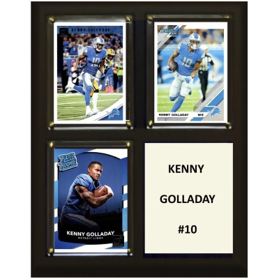 C&I Collectables 810GOLLADAY 8 x 10 in. NFL Kenny Golladay Detroit Lions Three Card Plaque 