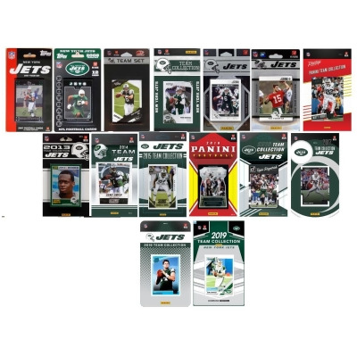 C&I Collectables JETS1519TS NHL New York Jets 15 Different Licensed Trading Card Team Set 