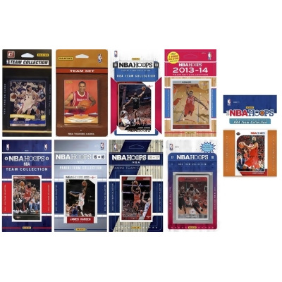 C&I Collectables ROCKETS919TS NBA Houston Rockets 9 Different Licensed Trading Card Team Set 