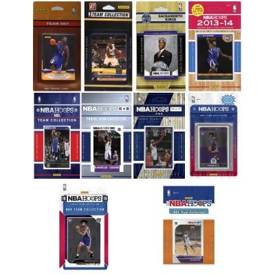 C&I Collectables SACKING1019TS NBA Sacramento Kings 10 Different Licensed Trading Card Team Set 