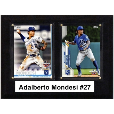 C&I Collectables 68MONDESI 6 x 8 in. MLB Adalberto Mondesi Kansas City Royals Two Card Plaque 