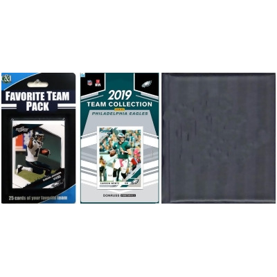 C&I Collectables 2019EAGLESTSC NFL Philadelphia Eagles Licensed 2019 Score Team Set & Favorite Player Trading Card Pack Plus Storage Album 