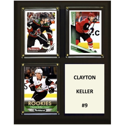 C&I Collectables 810KELLER 8 x 10 in. NHL Clayton Keller Arizona Coyotes Three Card Plaque 
