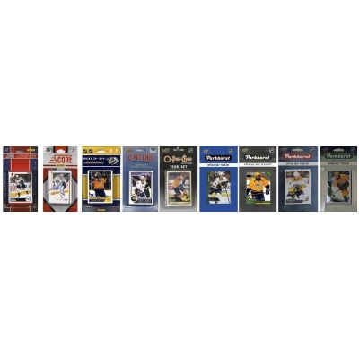 C&I Collectables PREDATORS919TS NHL Nashville Predators 9 Different Licensed Trading Card Team Set 