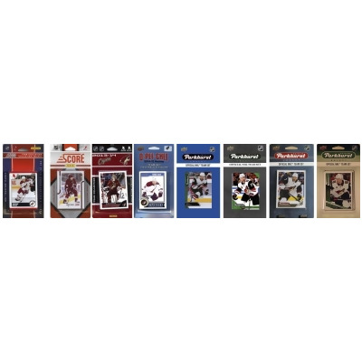 C&I Collectables COYOTES819TS NHL Arizona Coyotes 8 Different Licensed Trading Card Team Set 
