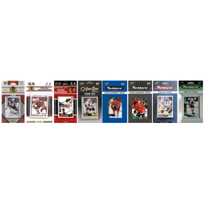C&I Collectables BHAWKS819TS NHL Chicago Blackhawks 8 Different Licensed Trading Card Team Set 