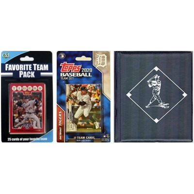 C&I Collectables 2020TIGERSTSC MLB Detroit Tigers Licensed 2020 Topps Team Set & Favorite Player Trading Cards Plus Storage Album 