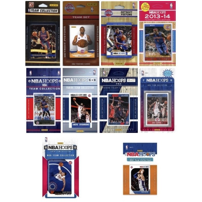 C&I Collectables PISTONS1019TS NBA Detroit Pistons 10 Different Licensed Trading Card Team Set 