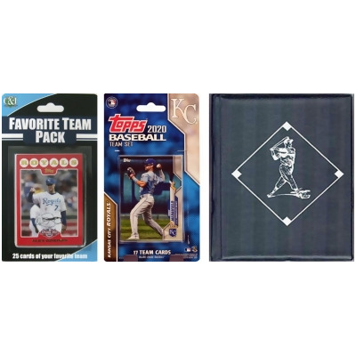 C&I Collectables 2020ROYALSTSC MLB Kansas City Royals Licensed 2020 Topps Team Set & Favorite Player Trading Cards Plus Storage Album 