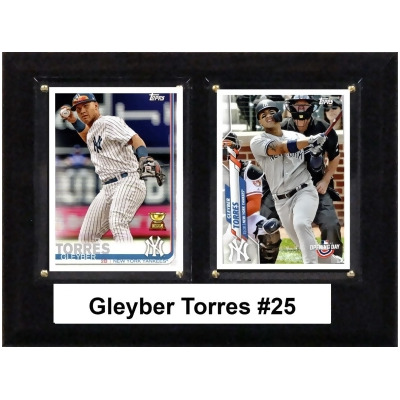 C&I Collectables 68GTORRES 6 x 8 in. MLB Gleyber Torres New York Yankees Two Card Plaque 