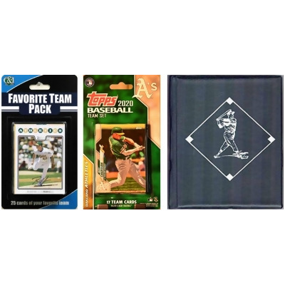 C&I Collectables 2020ASTSC MLB Oakland Athletics Licensed 2020 Topps Team Set & Favorite Player Trading Cards Plus Storage Album 