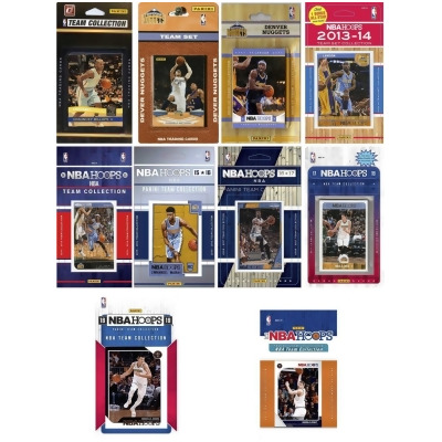 C&I Collectables NUGGETS1019TS NBA Denver Nuggets 10 Different Licensed Trading Card Team Set 