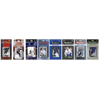 C&I Collectables LIGHTNING819TS NHL Tampa Bay Lightning 8 Different Licensed Trading Card Team Set 