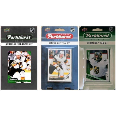 C&I Collectables GKNIGHTS319TS NHL Las Vegas Golden Knights 3 Different Licensed Trading Card Team Set 