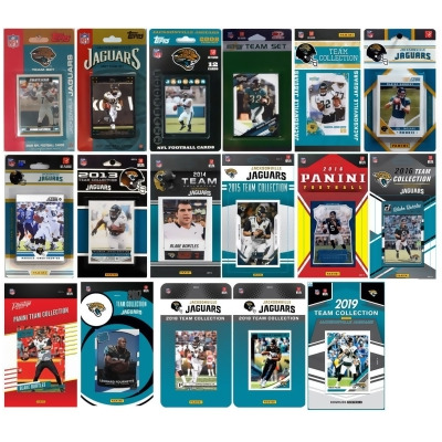 C&I Collectables JAGUARS1619TS NHL Jacksonville Jaguars 16 Different Licensed Trading Card Team Set 