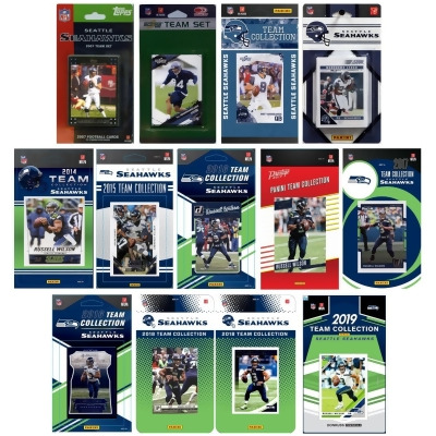 C&I Collectables SEAHAWKS1319TS NHL Seattle Seahawks 13 Different Licensed Trading Card Team Set 