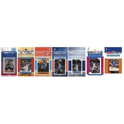 C&I Collectables THUNDER719TS NBA Oklahoma City Thunder 7 Different Licensed Trading Card Team Set 