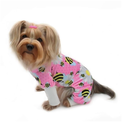 Klippo KBD085-XS Ultra Soft Plush Minky Bumblebee & Flower Pajamas - Extra Small 