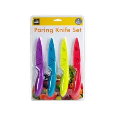 Kole Imports GE105-4 Colorful Paring Knife Set with Protective Covers - Pack of 4 - Case of 4 