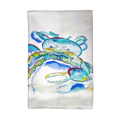 Betsy Drake KT1014 Blue Fiddler Crab Kitchen Towel 