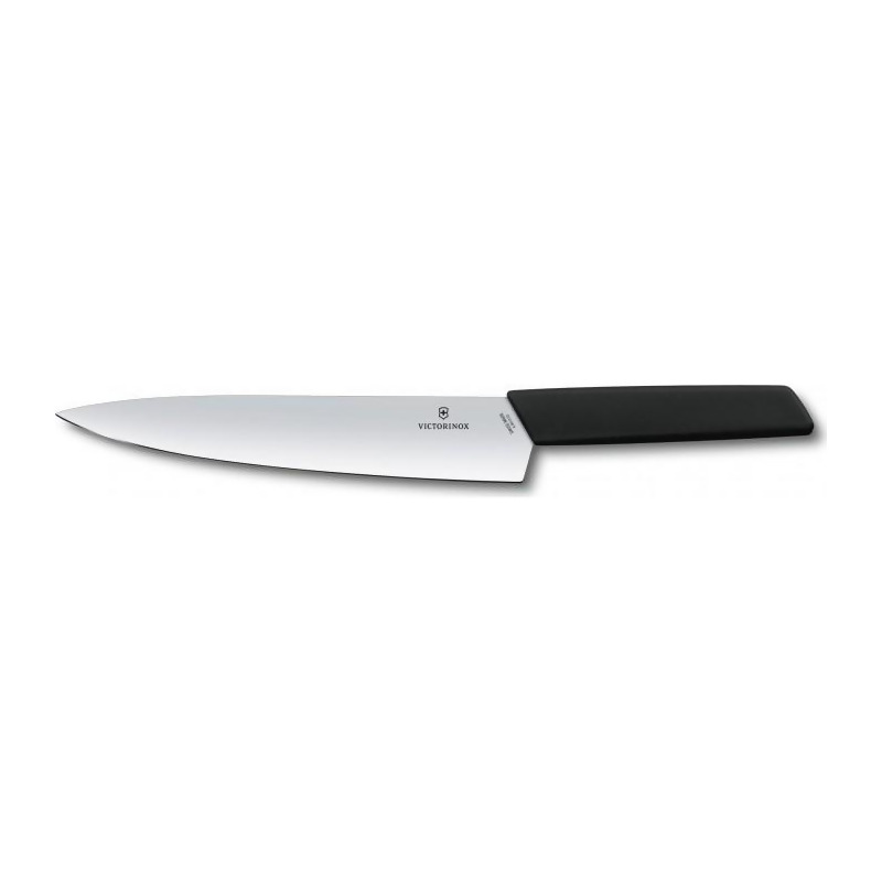 Victorinox Swiss Modern carving knife and meat fork, black