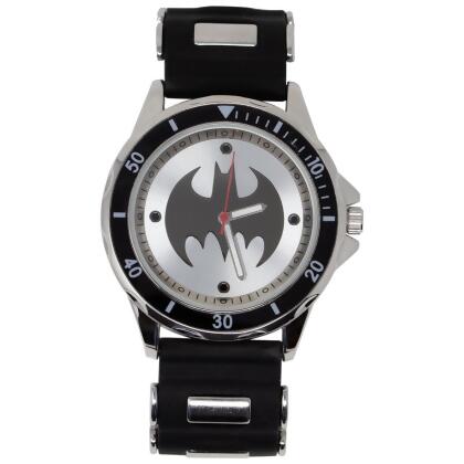 Batman 805385 Batman Black & White Symbol Watch with Rubber Wristband 