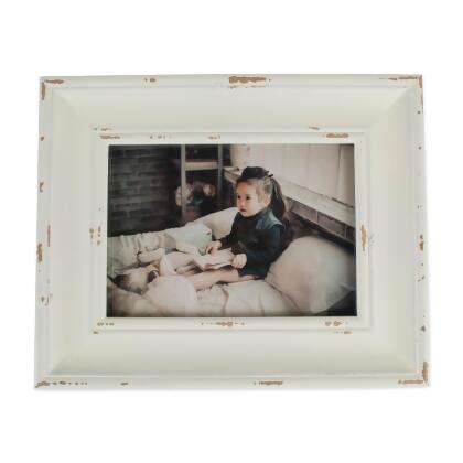Design Imports Z02240 5 x 7 in. Distressed Antique White Farmhouse Picture Frame 