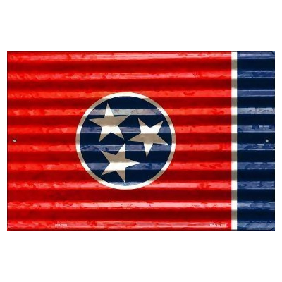 Smart Blonde LGP-2356 12 x 18 in. Tennessee Flag Novelty Metal Large Parking Sign 