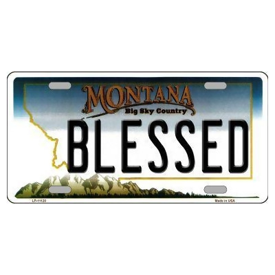 Smart Blonde LP-11120 6 x 12 in. Blessed Montana Novelty Metal Vanity License Plate Tag 