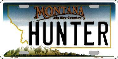 Smart Blonde LP-11122 6 x 12 in. Hunter Montana Novelty Metal Vanity License Plate Tag 