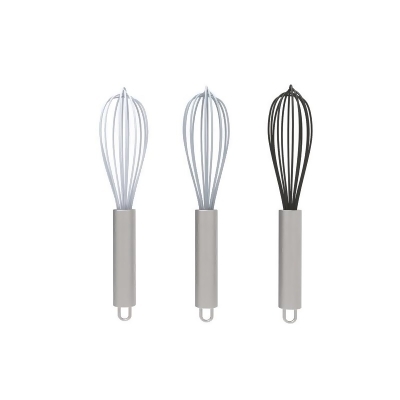 Core Kitchen 6012651 Silver Silicone & Stainless Steel Mini Whisk - Pack of 15 