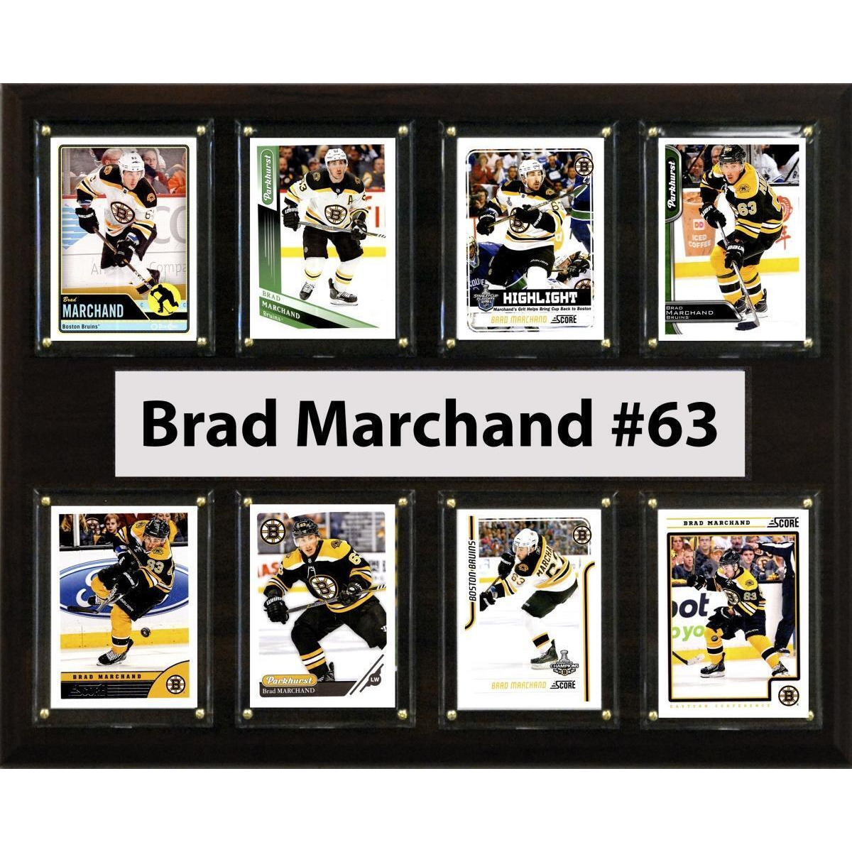 C&I Collectables 1215MARCHAND8C 12 x 15 in. NHL Brad Marchand Boston Bruins 8 Card Plaque