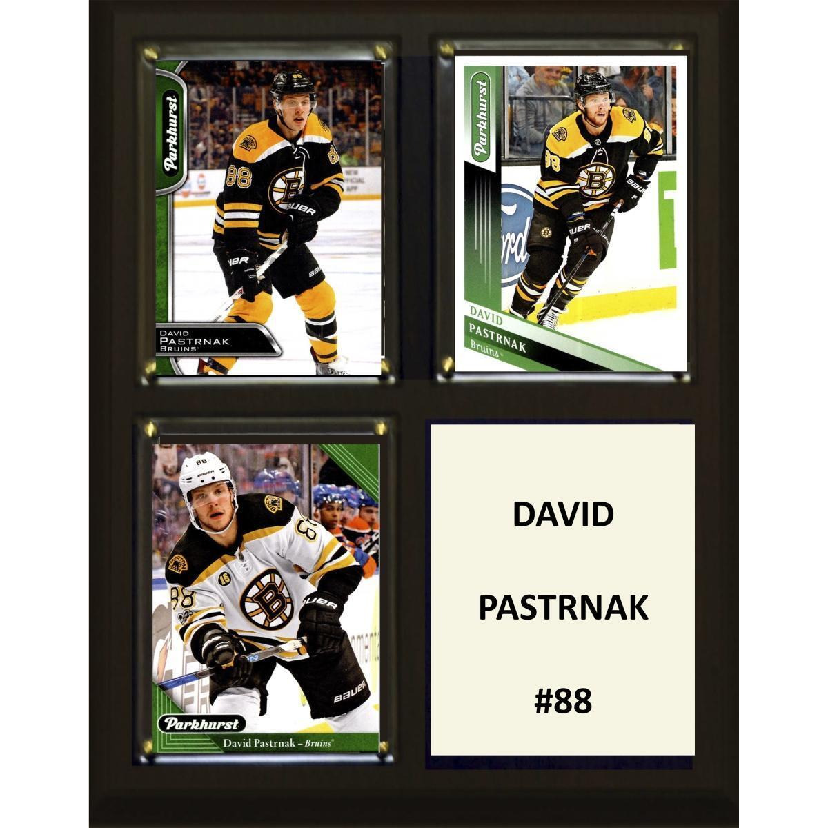 C&I Collectables 810PASTNARIK 8 x 10 in. NHL David Pastrnak Boston Bruins Three Card Plaque