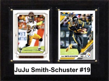 C&I Collectables 68JUJU 6 x 8 in. NFL JuJu Smith-Schuster Pittsburgh Steelers Two Card Plaque